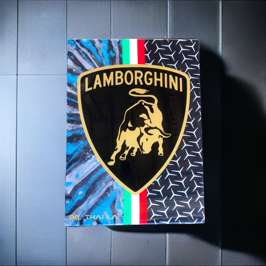 Lamborghini-Inspired Split Canvas: A Fusion of Color and Carbon Fiber