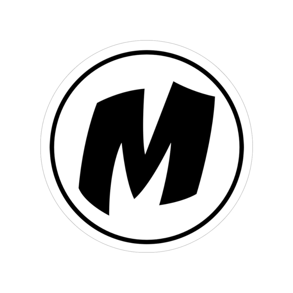 M is for Max Transparent Outdoor Stickers, Round