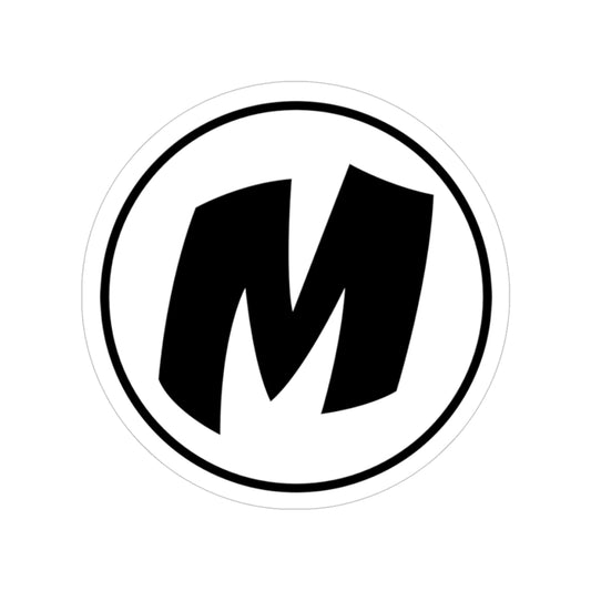 M is for Max Transparent Outdoor Stickers, Round